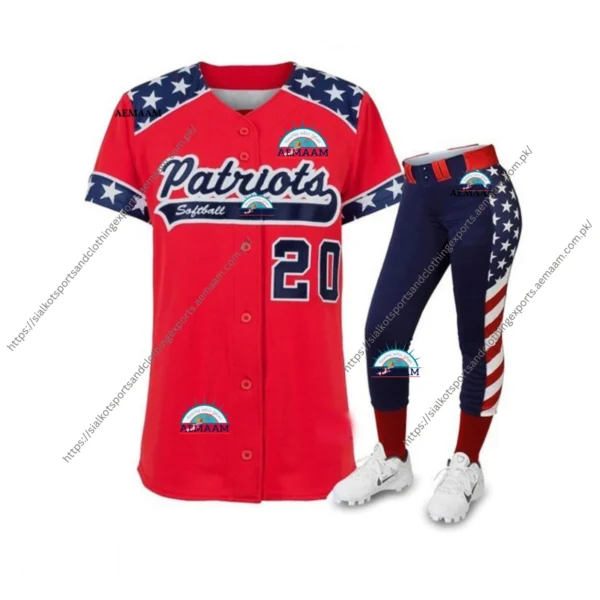 Softball Uni (4) Export High Quality Sports Wear for Baseball, Soccer, Football, Basketball, Cricket, Hockey and Related Sports Products